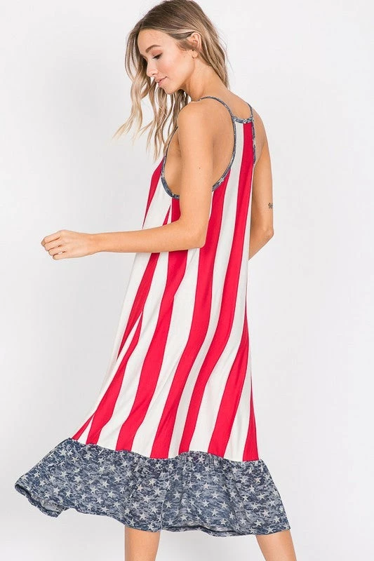 0 STYLEHOLIC STAR STRIPE CAMI MIDI DRESS