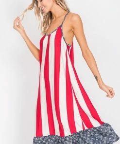 0 STYLEHOLIC STAR STRIPE CAMI MIDI DRESS