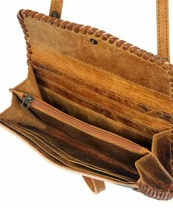 American Darling Bags Turquoise Tooled Clutch W/ Shoulder Strap