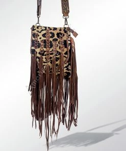American Darling Animal Print Handbag W/ Fringe Bags