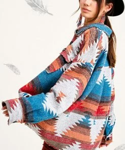 LA MEL Rust Aztec Jacket