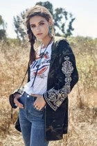 Andree By Unit Camo Jacket With Embroidery Details Ladies