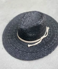 Love & Thyme Traditional Weave Straw Hat With Cord String Hat Band Ball Caps