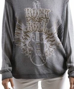 Gigi Moda VENA LONG SLEEVE KNIT PRINT SWEATER-(2 COLORS) Sweaters