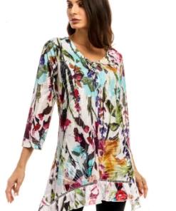 JJs Designs & Boutique Tunics Multi Colored Tunic Top