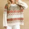 GiGio Textured Mixed Sweater Top