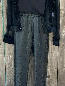 Adore Snake Skin Patterened Stretch Pant Bottoms