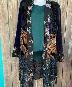 Adore Velvet Burnout Cardigan Dusters - Kimonos