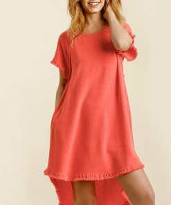 Umgee USA Linen Blend Pocket Dress~UMG Corral Ladies