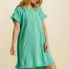 Umgee USA Emerald Linen Dress -Reg/Plus