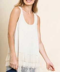 Umgee IVORY SLEEVELESS TOP