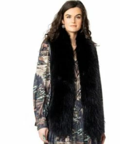 Double D Ranchwear Black Hondo Vest Dusters - Kimonos