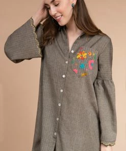 Ivy Jane Long Sleeve Tweed Tunic Ladies