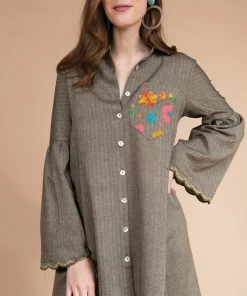 Ivy Jane Long Sleeve Tweed Tunic Ladies