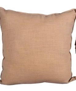 HiEnd Decor Chevron Leather Trow Pillow W/ Tassel, 20X20