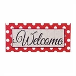 Evergreen Enterprises Welcome Polka Dot Mat