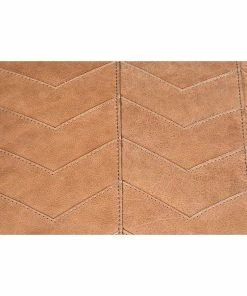 HiEnd Decor Chevron Leather Trow Pillow W/ Tassel, 20X20