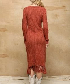 GiGio Stitches Knitting Maxi Dress Blouses