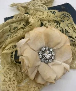 A Rare Bird Large Vintage Natural Floral Head Wrap Accessories