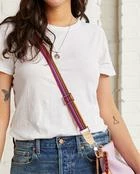 Consuela Slim Pink Webbing Crossbody Strap