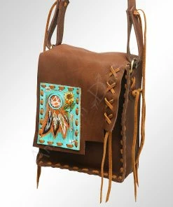 American Darling Painted Dream Catcher Leather Purse