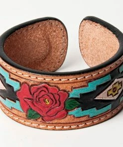 American Darling Hand Painted Leather Cuff Bracelet- 2 Styles Jewelry
