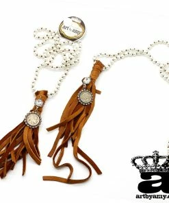 Art By Amy Buffalo Pearl Necklace With Tassel Accessories