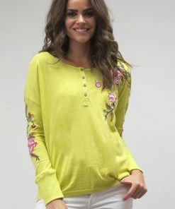 Caite Ladies Rae Top Lime