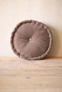 Kalalou Round Velvet Floor Cushion Decor