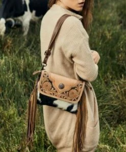 Myra Bag Coral Paz Hand Tooled Bag