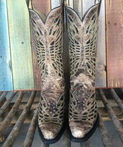 Ladies Corral Butterfly Western Boot R1211 (PM) Boots