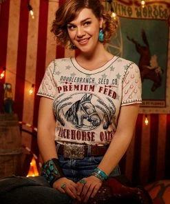 Double D Ranchwear Top, Racehorse Oats Tee