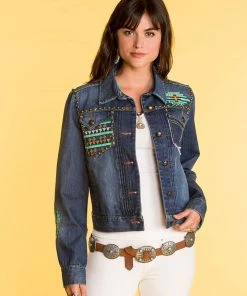 Double D Ranch Denim Native Eagle Jacket
