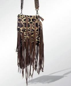 American Darling Animal Print Handbag W/ Fringe Bags