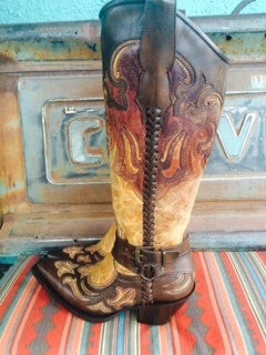 Corral Women's Boots - Cognac Harness, Studded G1229 (PM)