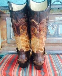 Corral Women's Boots - Cognac Harness, Studded G1229 (PM)