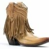 Corral Women's Fringe And Whip Stitch Short Boot Snip Toe - G1207 (PM)