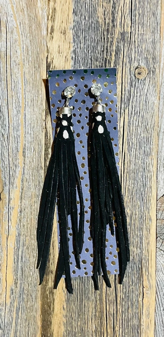 JJs Designs & Boutique Jewelry Hand Painted Leather Earrings