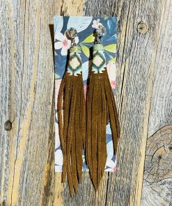 JJs Designs & Boutique Jewelry Hand Painted Leather Earrings