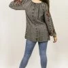 Avani Del Amour Making Me Moody Embroidery Tunic Top Tunics