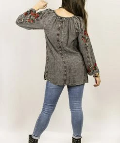 Avani Del Amour Making Me Moody Embroidery Tunic Top Tunics