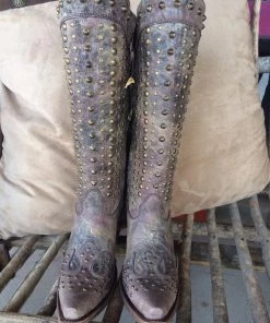 Corral Chocolate Full Studded Boots - C2817 (PM)