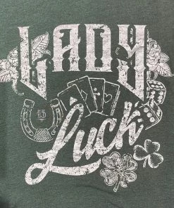 Texas True Threads Lady Luck V-neck T-shirt T-Shirts