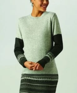 Charlie Paige Ladies Light Grey Sweater Dress
