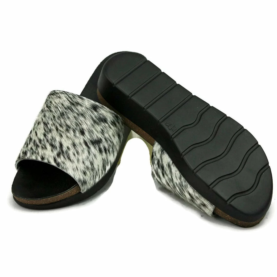 Agave Sky Cowhide Wedge Sandals