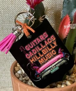 Rusty Arrow Designs Accessories Guitars Cadillacs Rodeo Back Tag Key Chain