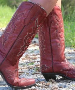 Corral Women Red Embroider Cowboy Western Boots R1952 (PM)