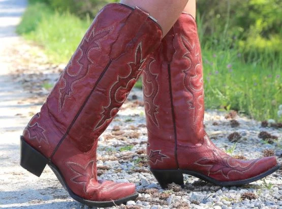 Corral Women Red Embroider Cowboy Western Boots R1952 (PM)