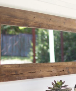 Kalalou Long Rectangle Mirror W/ Recycled Wood Frame Decor