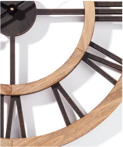 GiftCraft Mixed Material Wall Clock Decor